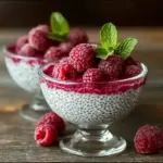 Vanilla Raspberry Chia Pudding