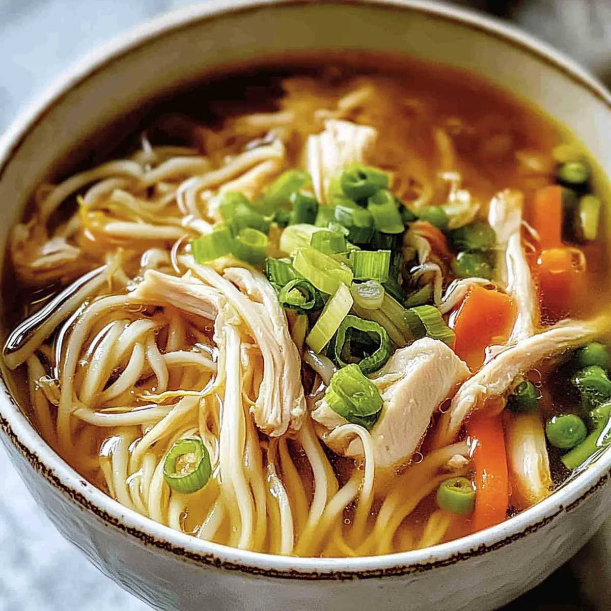 Ginger Scallion Chicken Noodle Soup