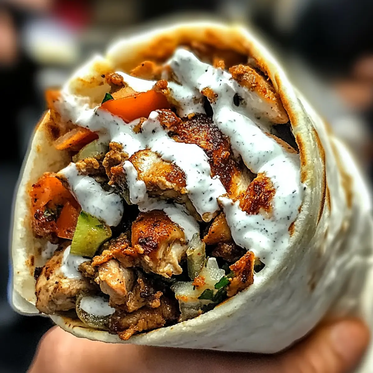 Chicken Shawarma with Creamy Garlic Sauce