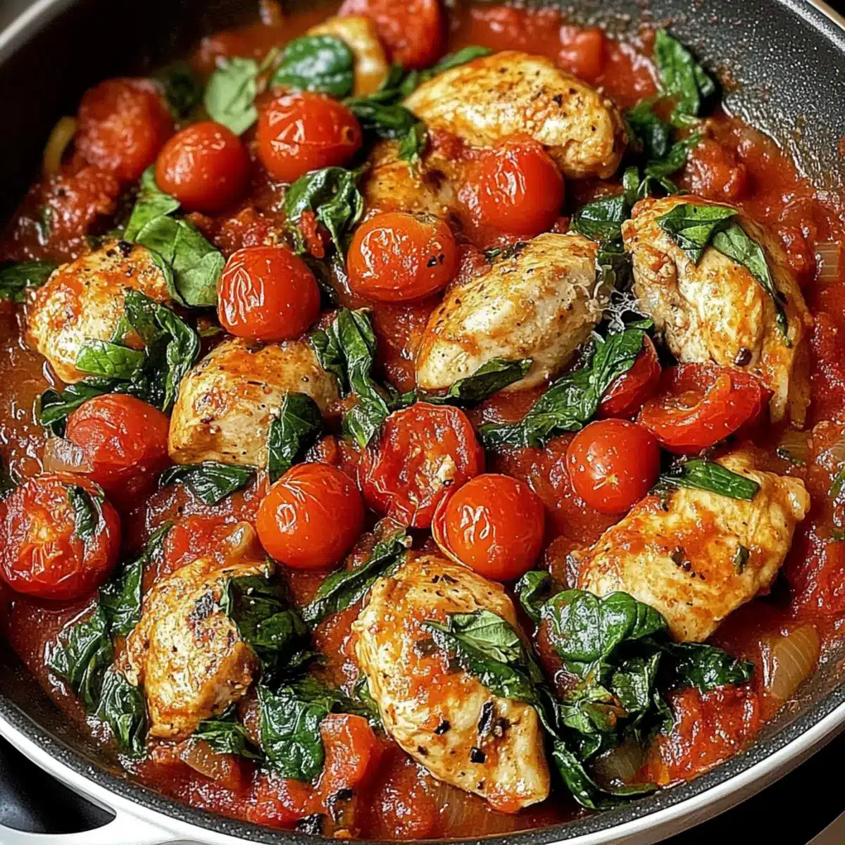 Healthy Chicken Pomodoro Skillet
