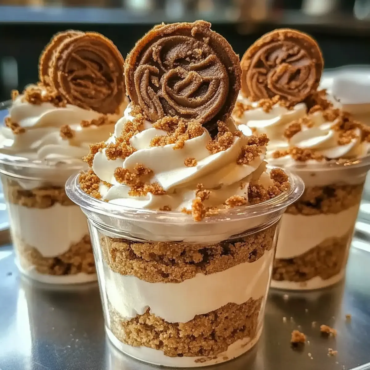 Cookie Butter Cheesecake Cups