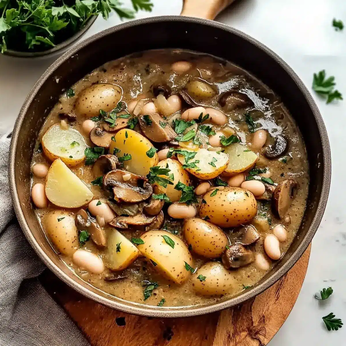 Vegan White Bean Mushroom Stew