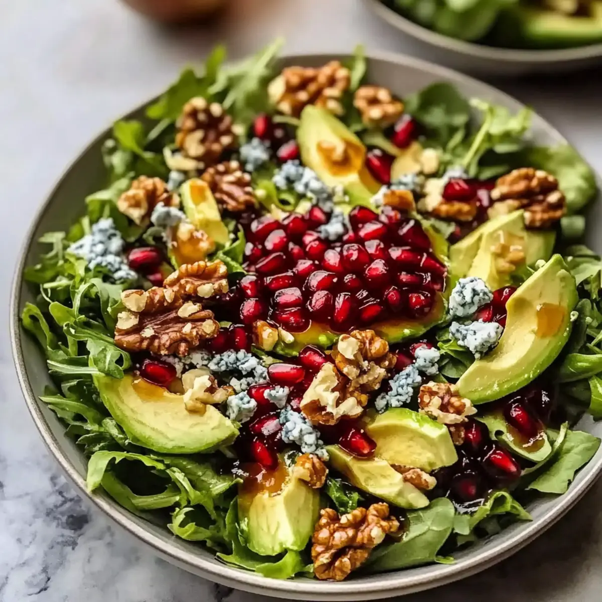 Pomegranate Salad with Honey Mustard Dressing