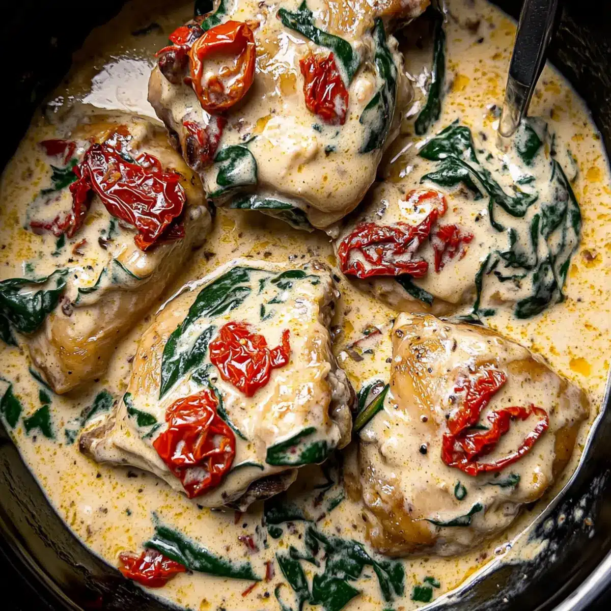 Crockpot Tuscan Chicken
