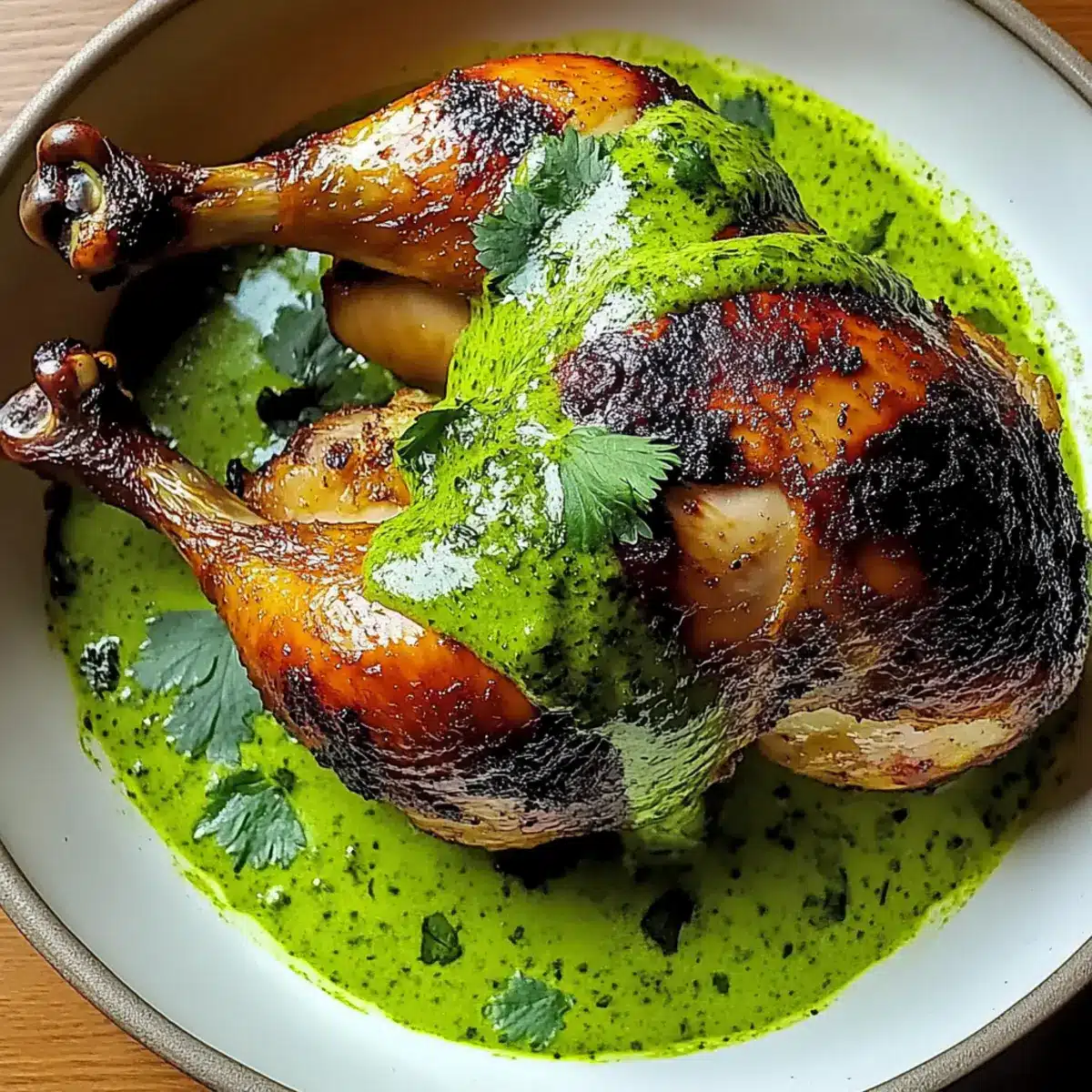 Peruvian Chicken with Creamy Green Sauce