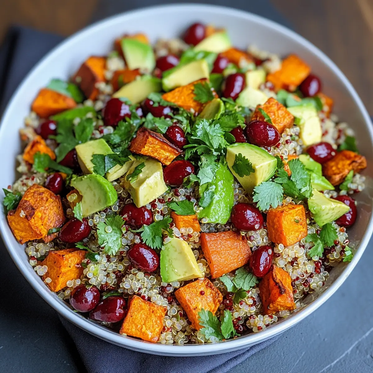 Colorful Roasted Sweet Potato Quinoa