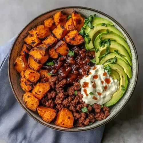 Ground Beef Hot Honey Bowl