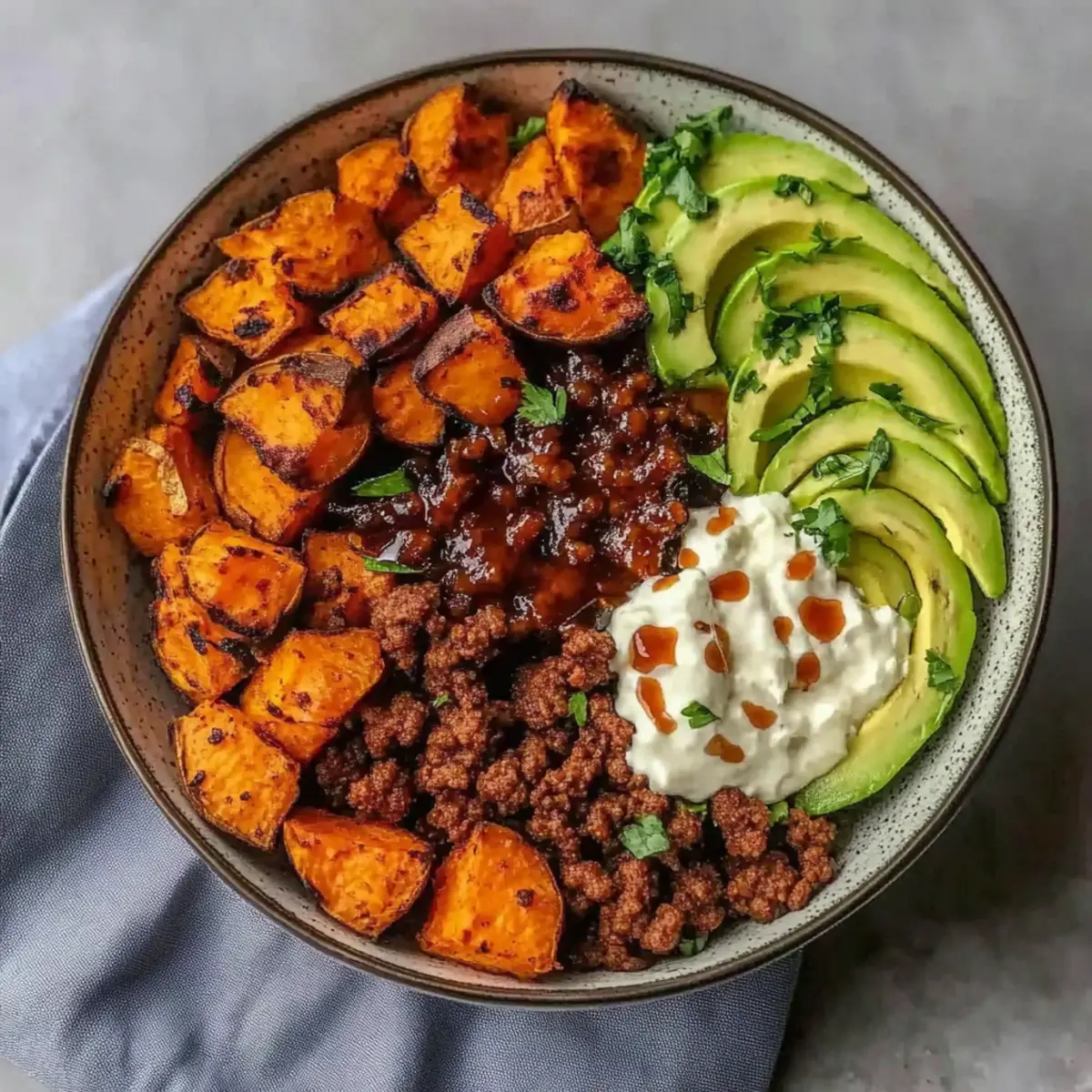 Ground Beef Hot Honey Bowl