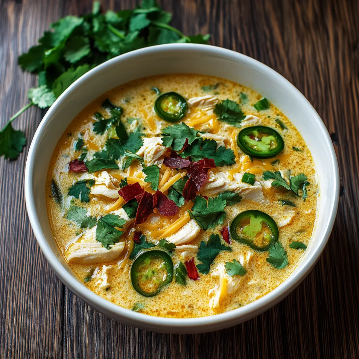 Spicy Jalapeño Popper Chicken Soup