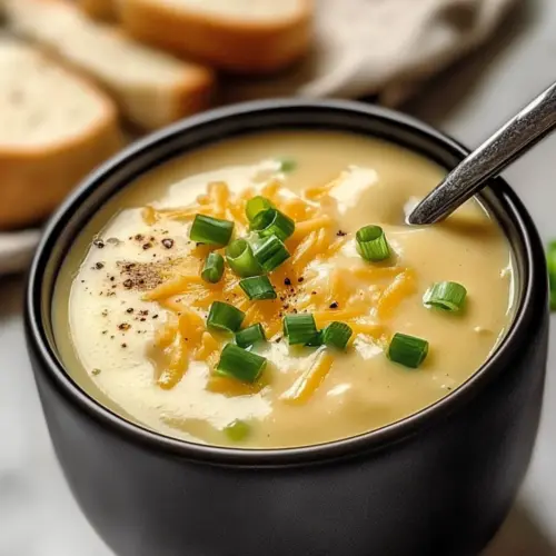 Roasted Garlic Cheddar Cauliflower Soup