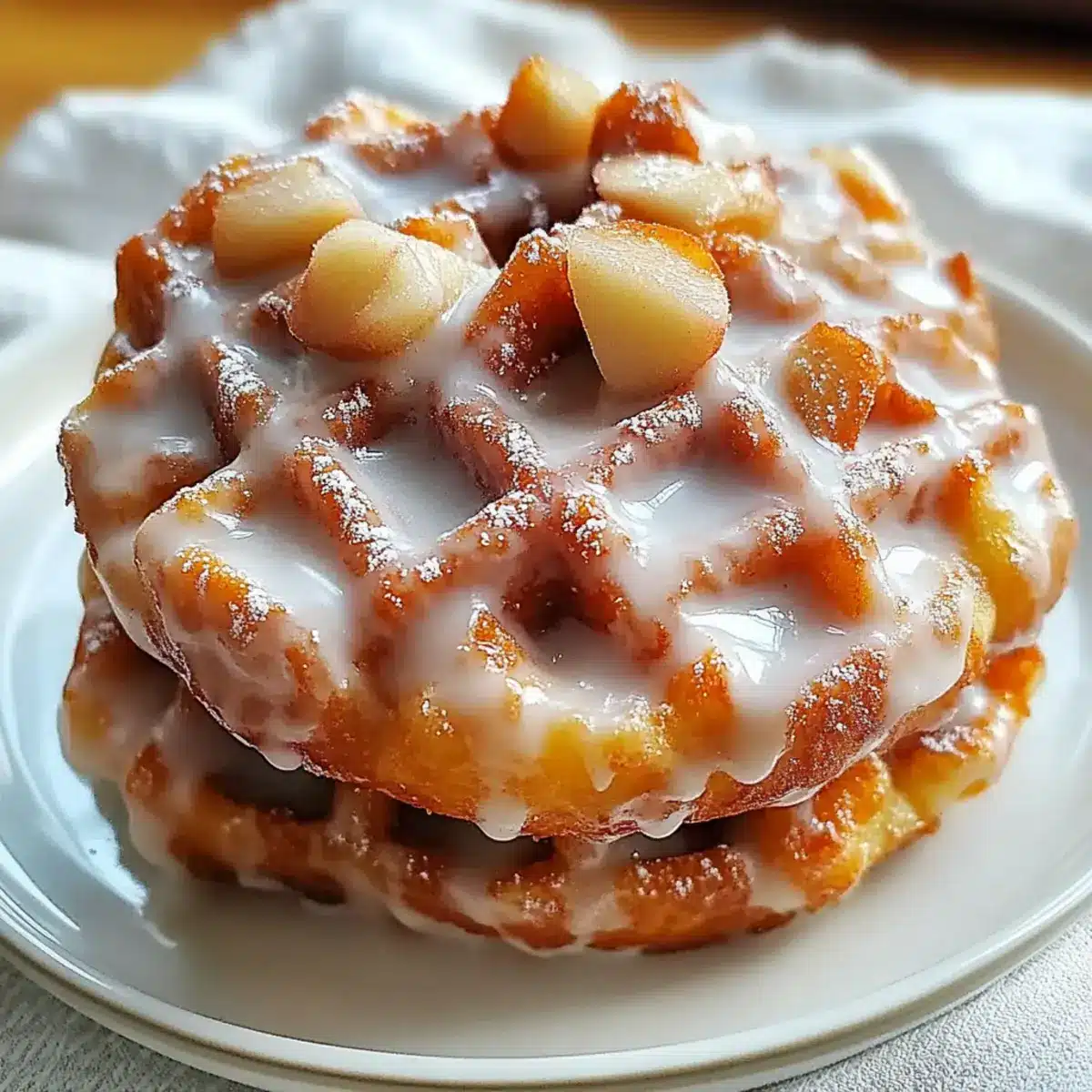 Apple Fritter Waffle Donuts