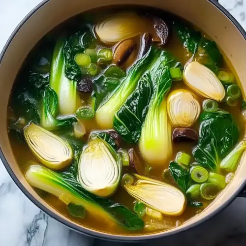 Bok Choy Soup With Garlic And Ginger
