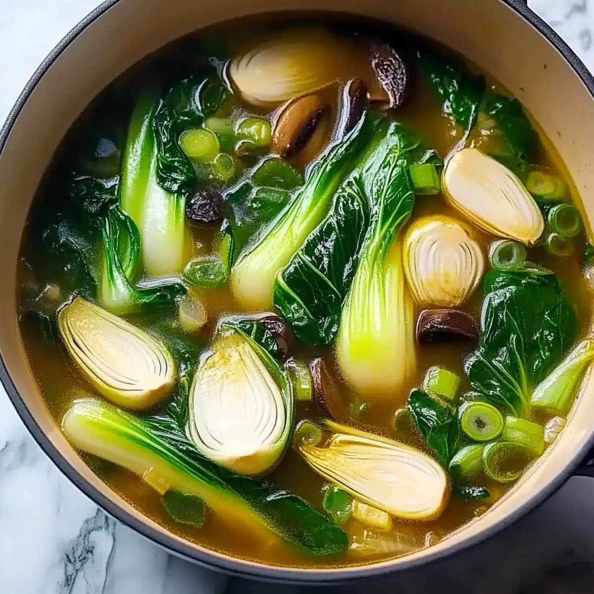 Bok Choy Soup With Garlic And Ginger