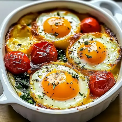 Mediterranean Baked Feta Eggs