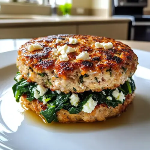 Keto Spinach Feta Turkey Burgers