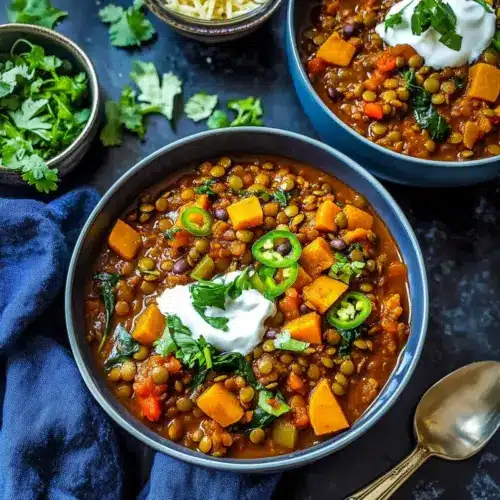 Crock Pot Vegetarian Lentil Chili