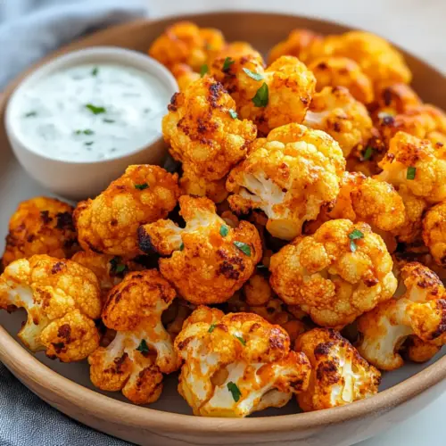 Air Fryer Buffalo Cauliflower Bites