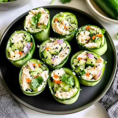 Chicken Salad Cucumber Roll Ups