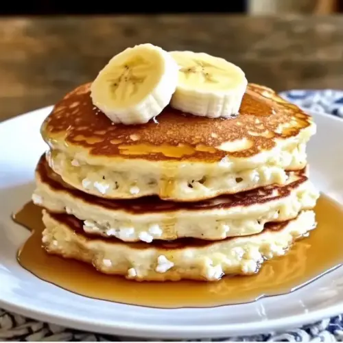 Banana Cottage Cheese Pancakes