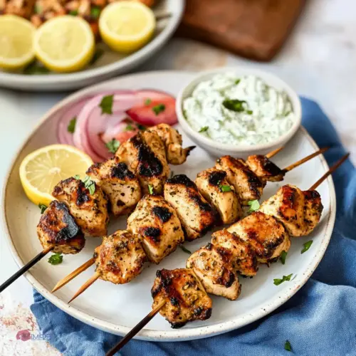 Greek Lemon Chicken Skewers