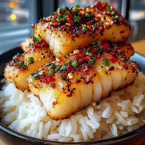 Cod Strips with Rice and Chili Garlic