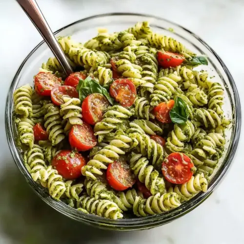 Pesto Pasta Salad with Cherry Tomatoes