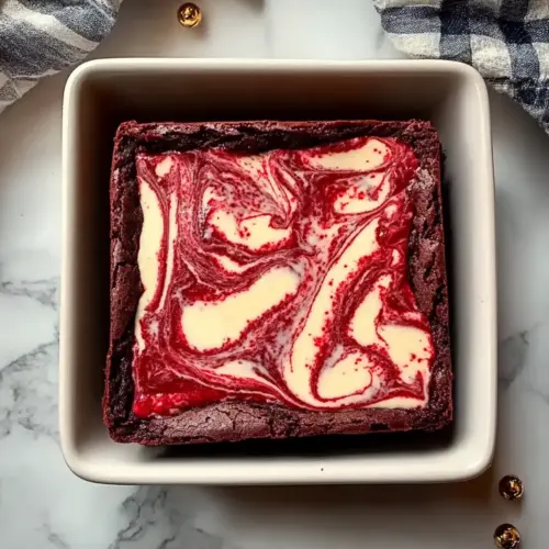 Red Velvet Brownies with Cheesecake Layer