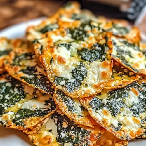 Spinach and Feta Cheese Crisps