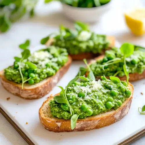 Pea Bruschetta