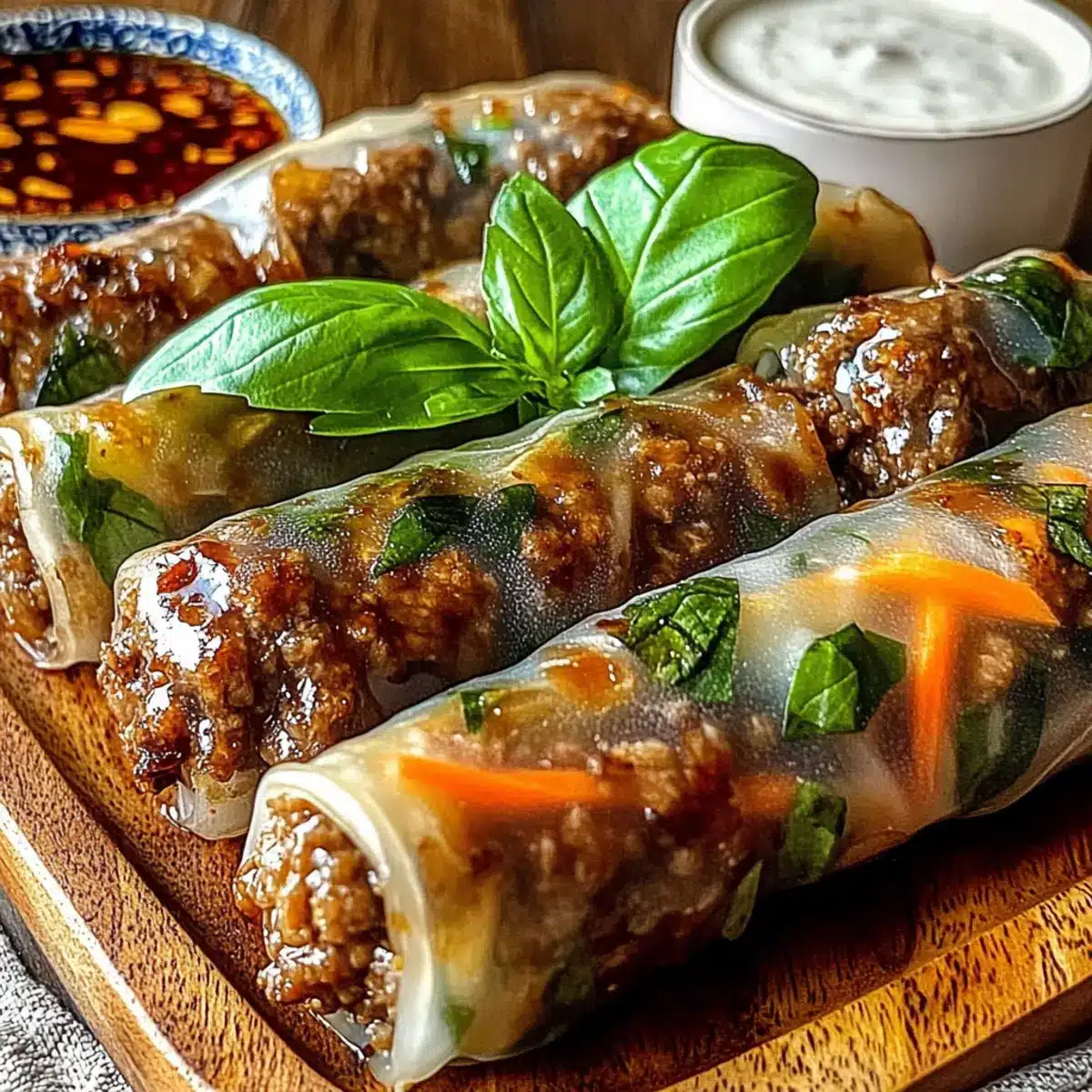 Thai Basil Beef Rolls