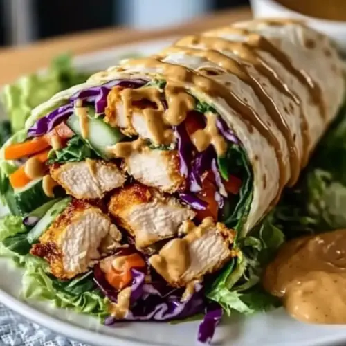 Thai Peanut Chicken Wraps