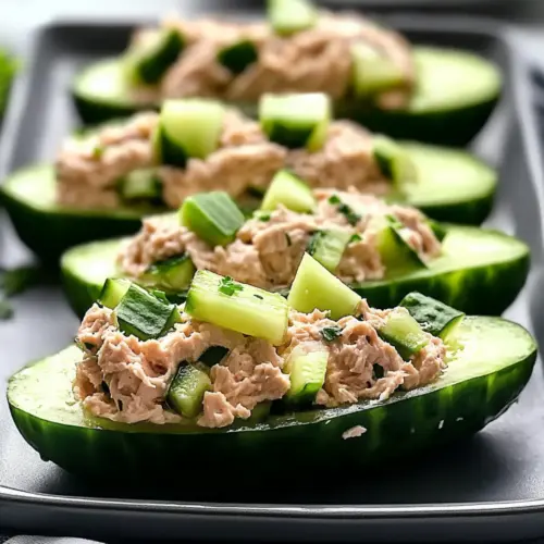 Tuna Cucumber Boats