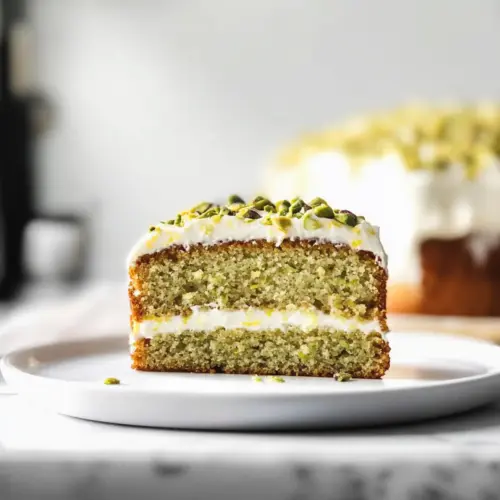 lemon pistachio cake with mascarpone frosting