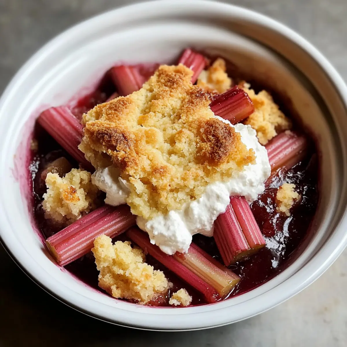 Rhubarb Cobbler with Bisquick