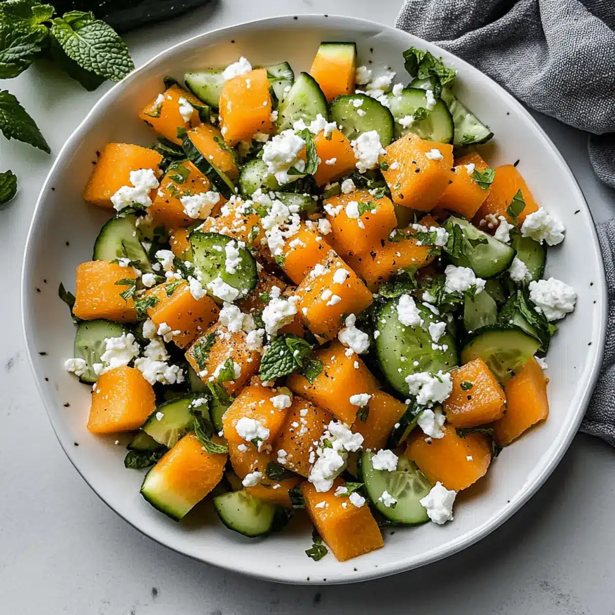 Cantaloupe Melon Spring Salad