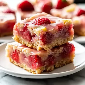 Strawberry Lemon Blondies