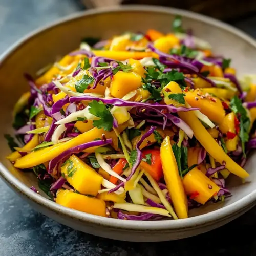 Quick And Easy Mango Spring Slaw