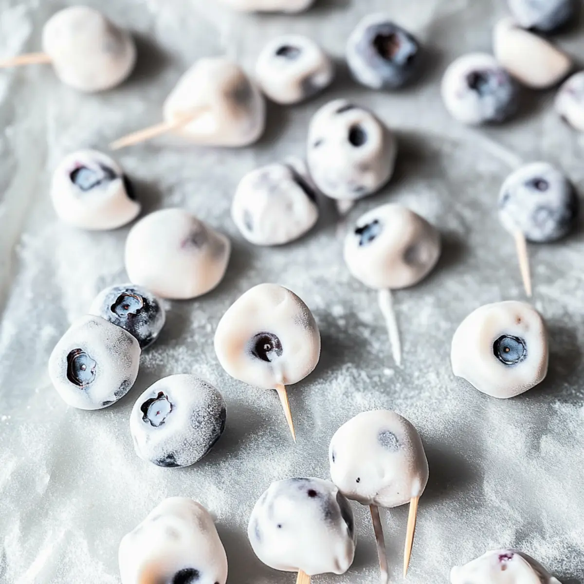 Frozen Yogurt Covered Blueberries