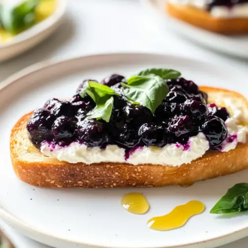 Blueberry Toast with Whipped Ricotta