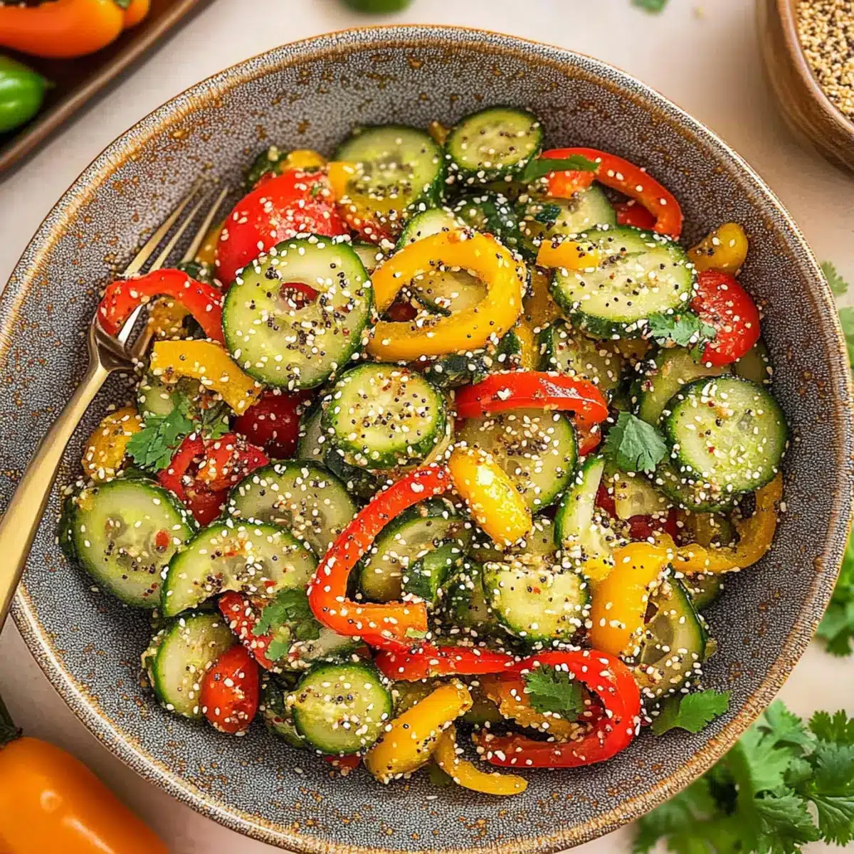 Creamy Cucumber Pepper Salad