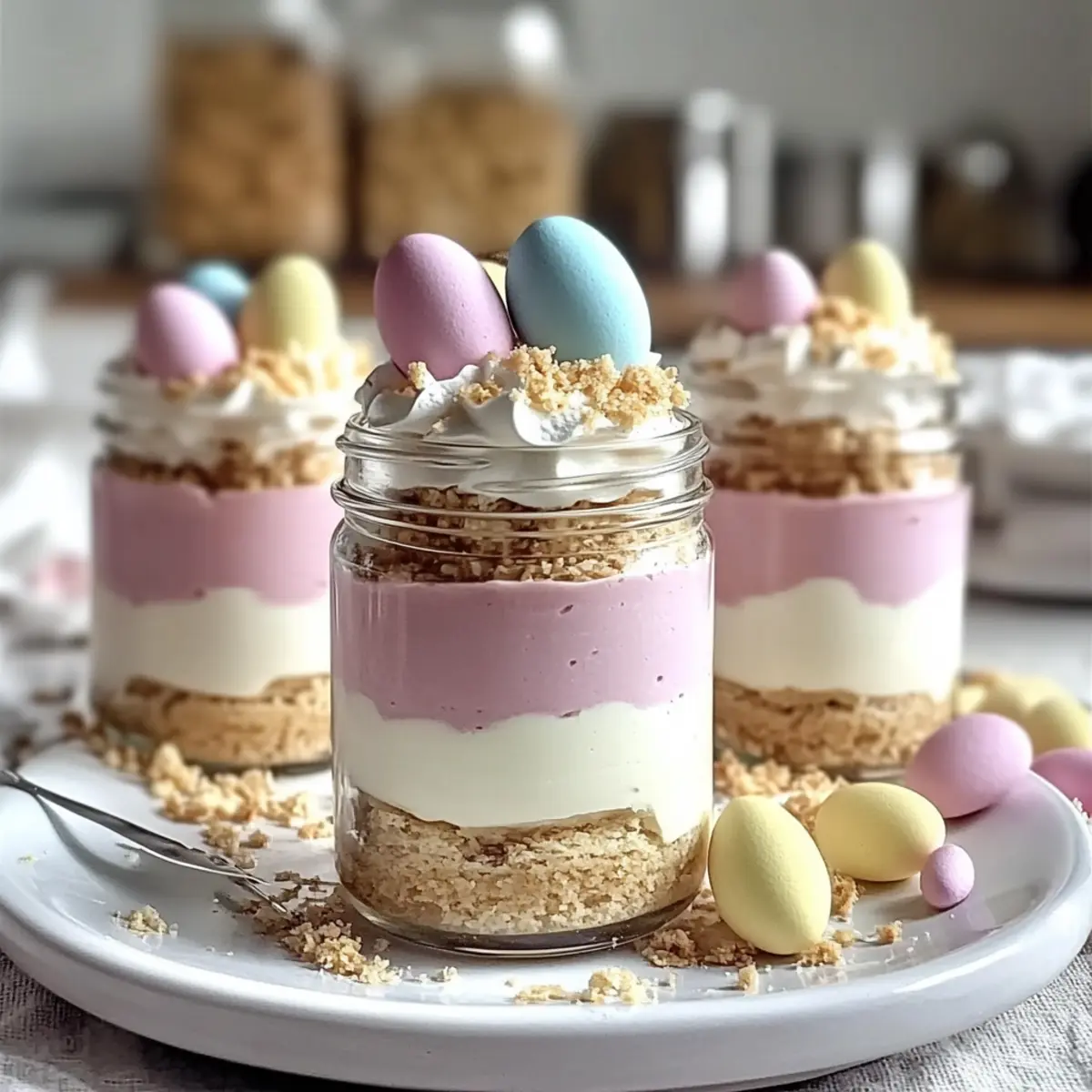 Easter Egg Cheesecake Jars