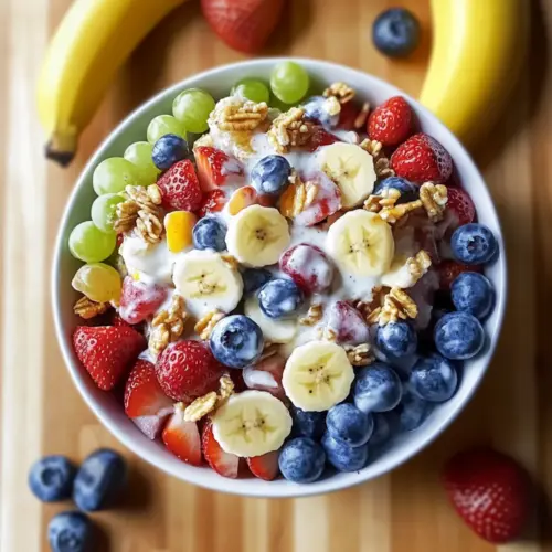 Breakfast Fruit Salad with Honey Yogurt Dressing