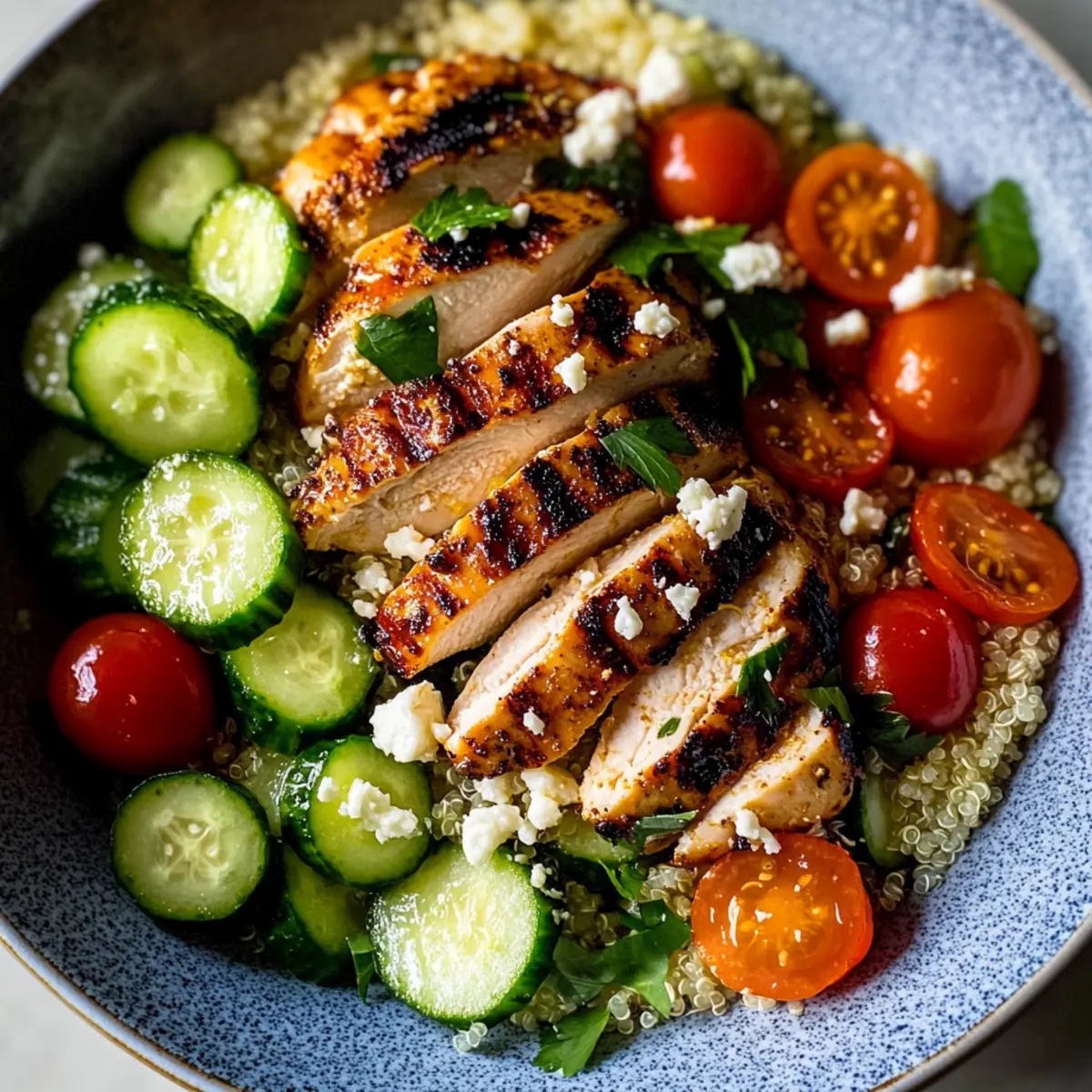 Mediterranean Lemon Chicken Bowls