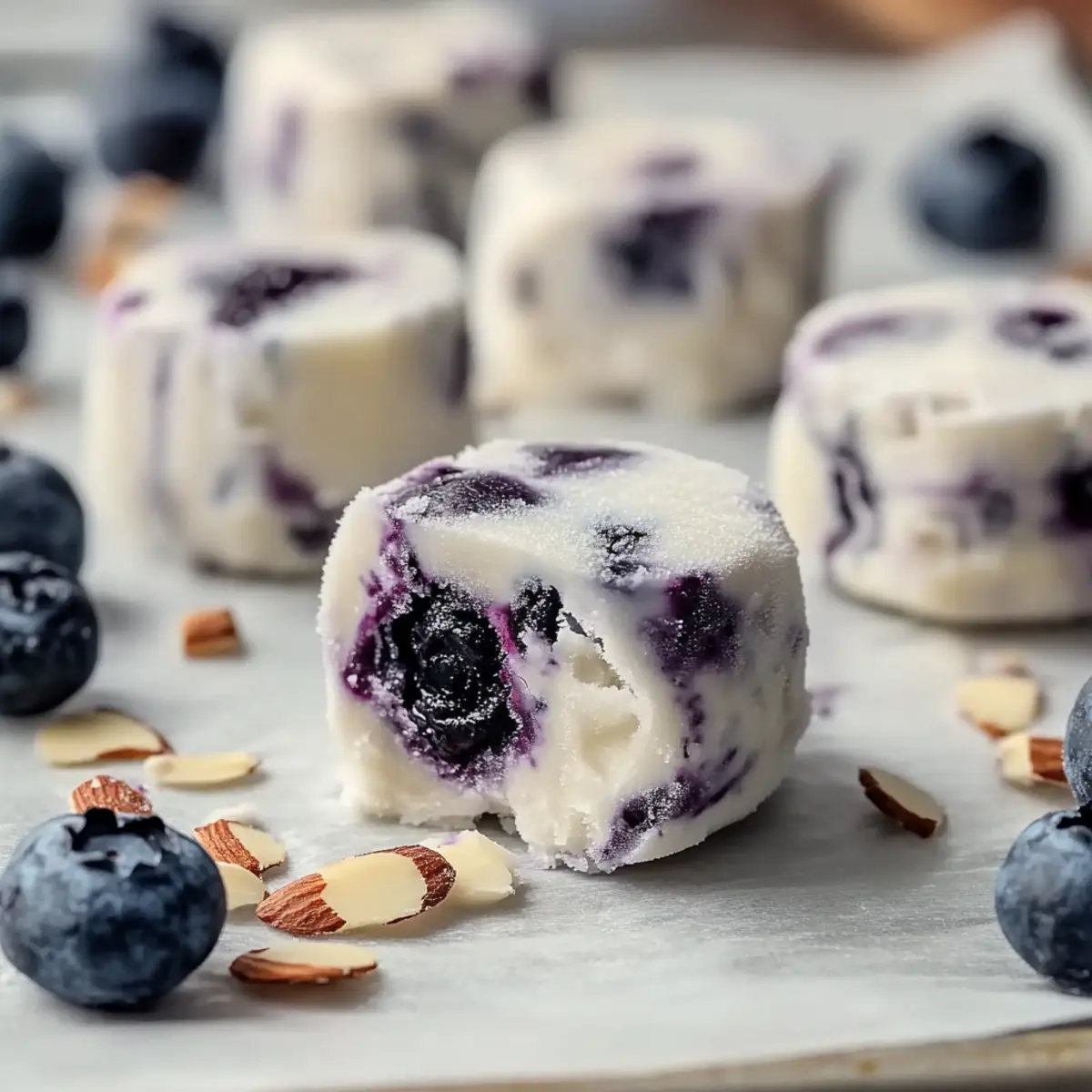 Frozen Blueberry Yogurt Bites