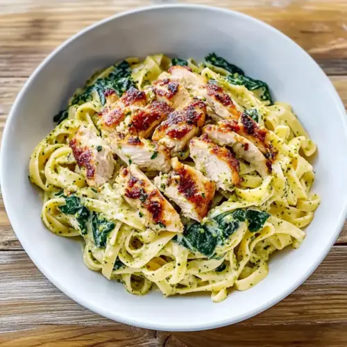 Chicken Pesto Pasta with Spinach