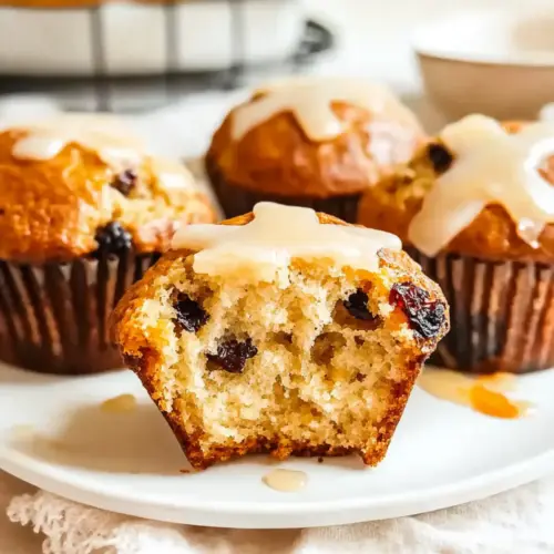 Easter Hot Cross Bun Muffins