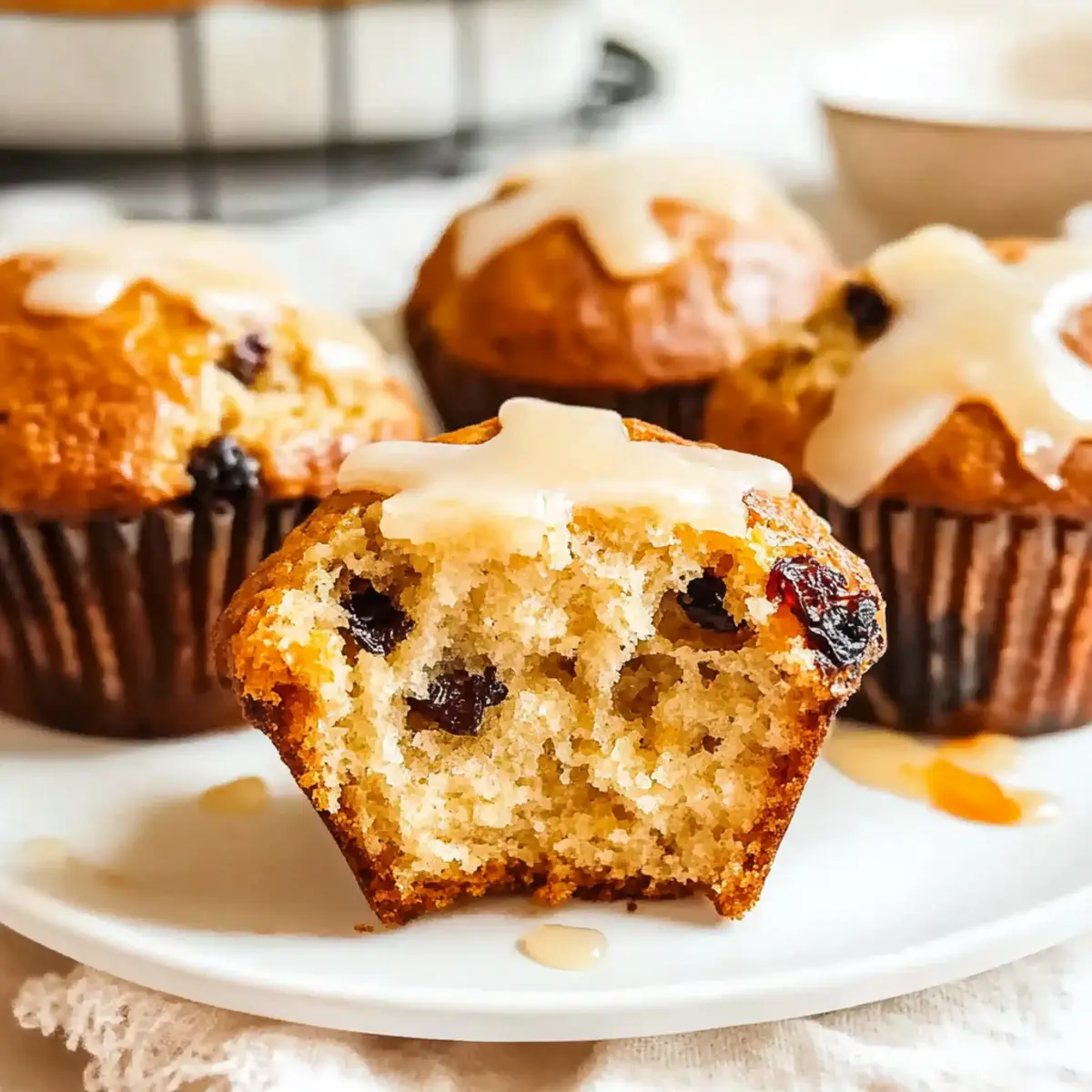 Easter Hot Cross Bun Muffins