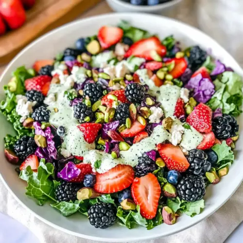 Berry Salad with Creamy Lemon Herb Dressing