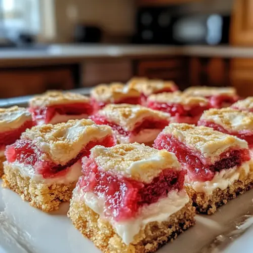 Rhubarb Bars with Cream Cheese