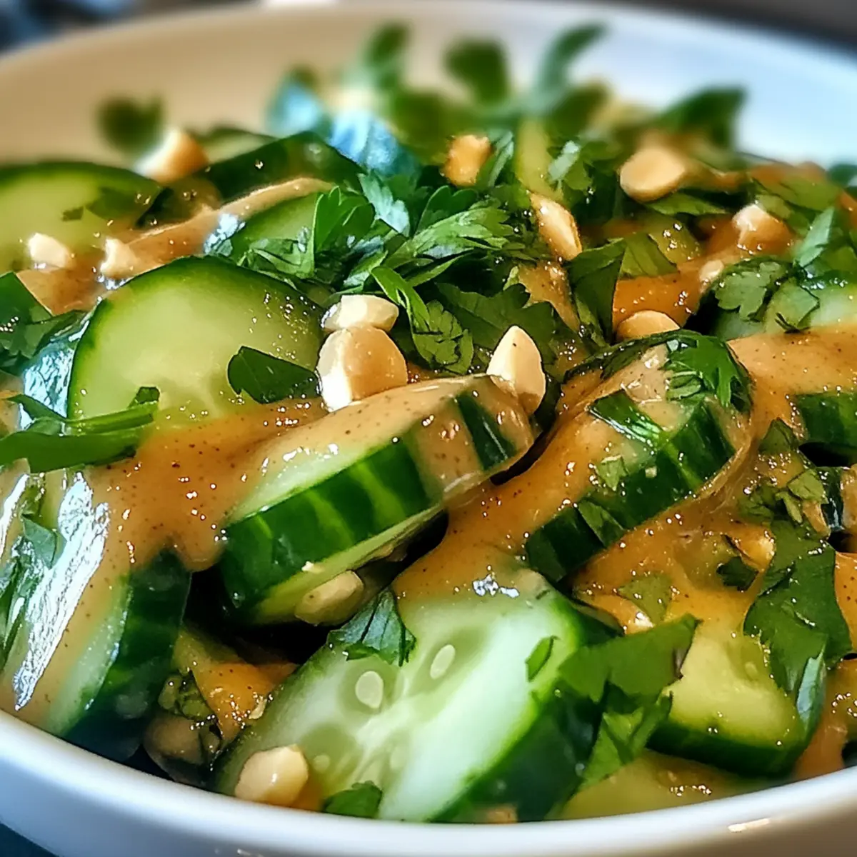 Cucumber Peanut Butter Salad